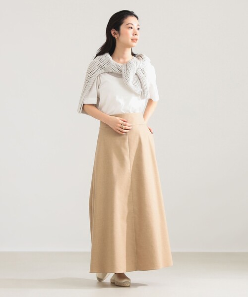 Demi-Luxe BEAMS（デミルクス ビームス）の「ナチュラル オックス フレア スカート（スカート・レディース・ブラック/ベージュ・36/38）」の9枚目の写真