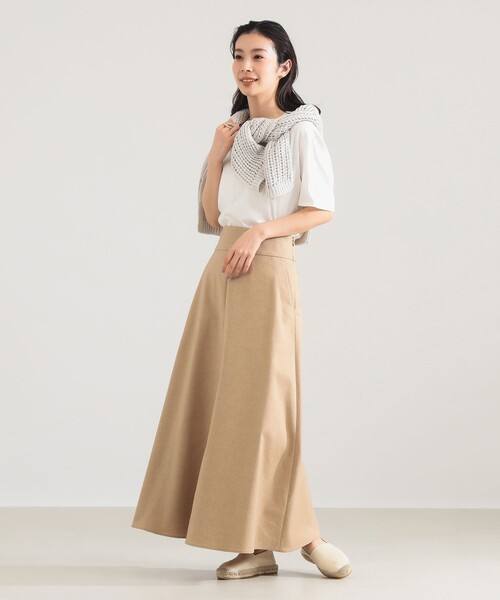 Demi-Luxe BEAMS（デミルクス ビームス）の「ナチュラル オックス フレア スカート（スカート・レディース・ブラック/ベージュ・36/38）」の10枚目の写真