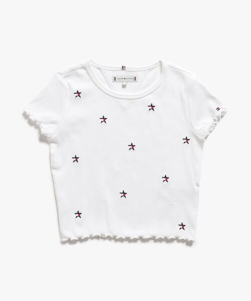TOMMY HILFIGER(トミーヒルフィガー)の「GIRLS リブスタートップ(タンクトップ・キッズ・ホワイト・150cm/160cm/130cm/140cm)」の3枚目の写真