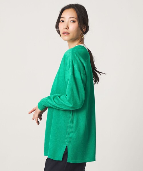 A DAY IN THE LIFE UNITED ARROWS(アデイインザライフユナイテッドアローズ)の「ハイツイスト ノーボタン ミドルカーディガン ‐ウォッシャブル‐ <A DAY IN THE LIFE>(カーディガン/ボレロ・レディース・ライトグレー/ナチュラル/ライトピンク/ケリーグリーン/ネイビー・FREE)」の6枚目の写真