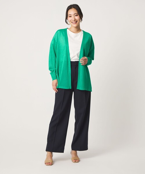 A DAY IN THE LIFE UNITED ARROWS(アデイインザライフユナイテッドアローズ)の「ハイツイスト ノーボタン ミドルカーディガン ‐ウォッシャブル‐ <A DAY IN THE LIFE>(カーディガン/ボレロ・レディース・ライトグレー/ナチュラル/ライトピンク/ケリーグリーン/ネイビー・FREE)」の7枚目の写真