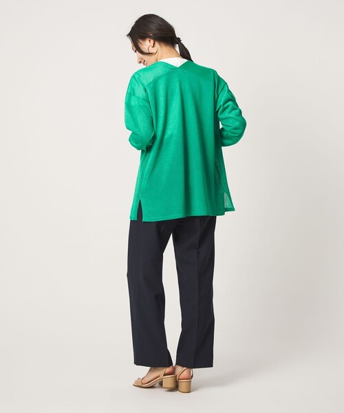 A DAY IN THE LIFE UNITED ARROWS(アデイインザライフユナイテッドアローズ)の「ハイツイスト ノーボタン ミドルカーディガン ‐ウォッシャブル‐ <A DAY IN THE LIFE>(カーディガン/ボレロ・レディース・ライトグレー/ナチュラル/ライトピンク/ケリーグリーン/ネイビー・FREE)」の8枚目の写真