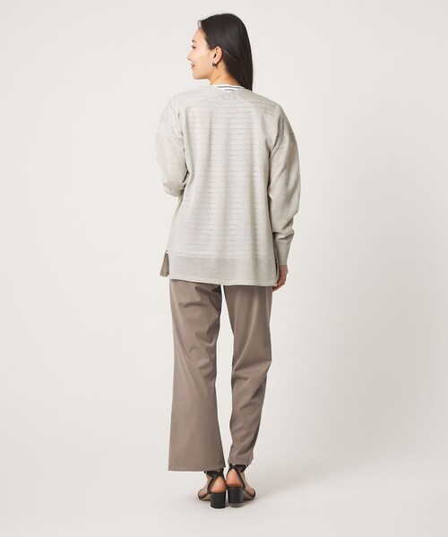 A DAY IN THE LIFE UNITED ARROWS(アデイインザライフユナイテッドアローズ)の「ハイツイスト ノーボタン ミドルカーディガン ‐ウォッシャブル‐ <A DAY IN THE LIFE>(カーディガン/ボレロ・レディース・ライトグレー/ナチュラル/ライトピンク/ケリーグリーン/ネイビー・FREE)」の11枚目の写真
