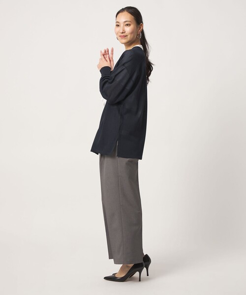 A DAY IN THE LIFE UNITED ARROWS(アデイインザライフユナイテッドアローズ)の「ハイツイスト ノーボタン ミドルカーディガン ‐ウォッシャブル‐ <A DAY IN THE LIFE>(カーディガン/ボレロ・レディース・ライトグレー/ナチュラル/ライトピンク/ケリーグリーン/ネイビー・FREE)」の14枚目の写真