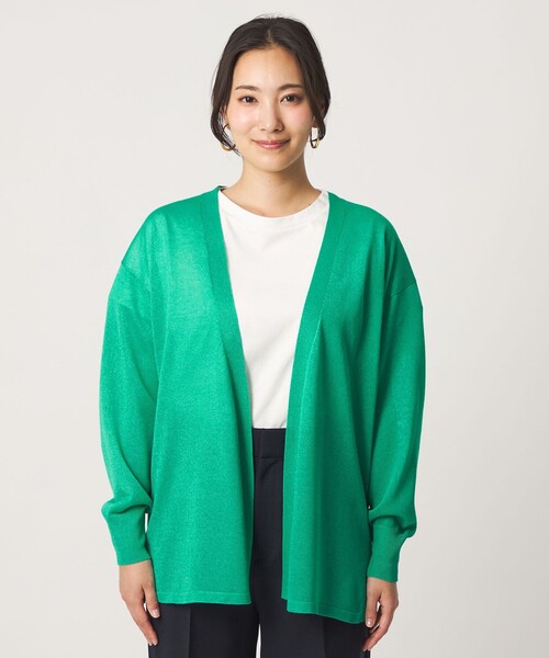 A DAY IN THE LIFE UNITED ARROWS(アデイインザライフユナイテッドアローズ)の「ハイツイスト ノーボタン ミドルカーディガン ‐ウォッシャブル‐ <A DAY IN THE LIFE>(カーディガン/ボレロ・レディース・ライトグレー/ナチュラル/ライトピンク/ケリーグリーン/ネイビー・FREE)」の15枚目の写真