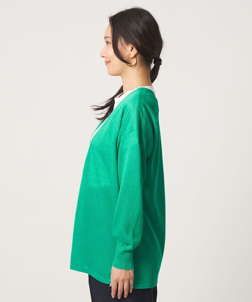 A DAY IN THE LIFE UNITED ARROWS(アデイインザライフユナイテッドアローズ)の「ハイツイスト ノーボタン ミドルカーディガン ‐ウォッシャブル‐ <A DAY IN THE LIFE>(カーディガン/ボレロ・レディース・ライトグレー/ナチュラル/ライトピンク/ケリーグリーン/ネイビー・FREE)」の16枚目の写真