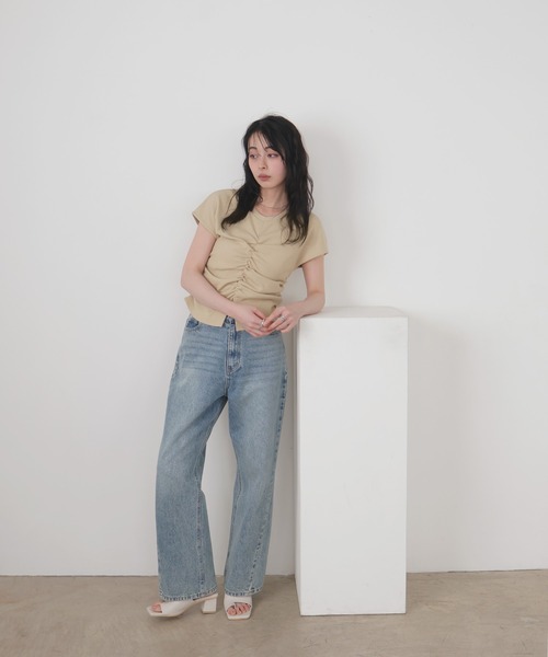LIAN(リアン)の「テレコシャーリングT(Tシャツ/カットソー・レディース・ブラック/ベージュ/オフホワイト・FREE)」の15枚目の写真