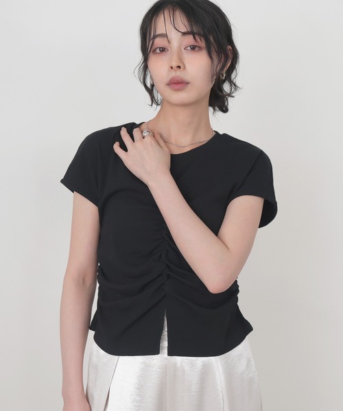 LIAN(リアン)の「テレコシャーリングT(Tシャツ/カットソー・レディース・ブラック/ベージュ/オフホワイト・FREE)」の16枚目の写真