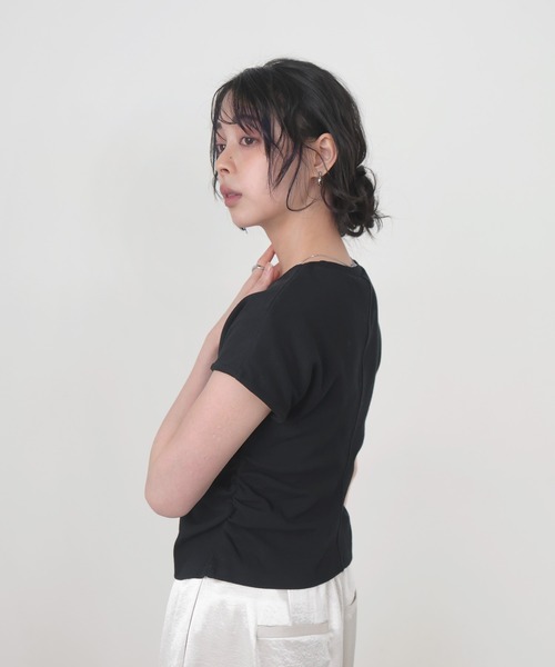 LIAN(リアン)の「テレコシャーリングT(Tシャツ/カットソー・レディース・ブラック/ベージュ/オフホワイト・FREE)」の18枚目の写真