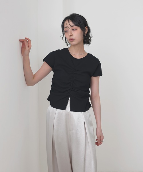 LIAN(リアン)の「テレコシャーリングT(Tシャツ/カットソー・レディース・ブラック/ベージュ/オフホワイト・FREE)」の19枚目の写真