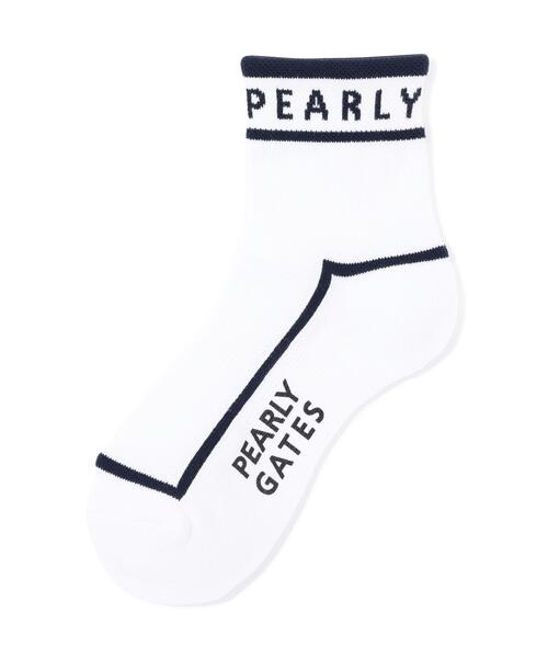 PEARLY GATES(パーリーゲイツ)の「【PEARLY GATES】パイピングショートSOX(ソックス/靴下・メンズ・ホワイト/レッド/ネイビー・FREE)」の2枚目の写真