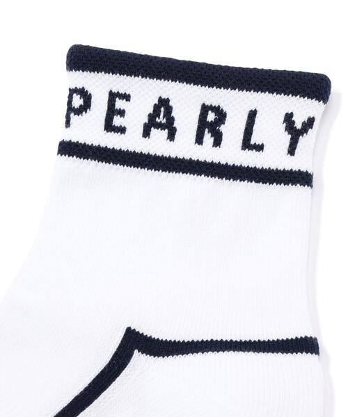 PEARLY GATES(パーリーゲイツ)の「【PEARLY GATES】パイピングショートSOX(ソックス/靴下・メンズ・ホワイト/レッド/ネイビー・FREE)」の4枚目の写真