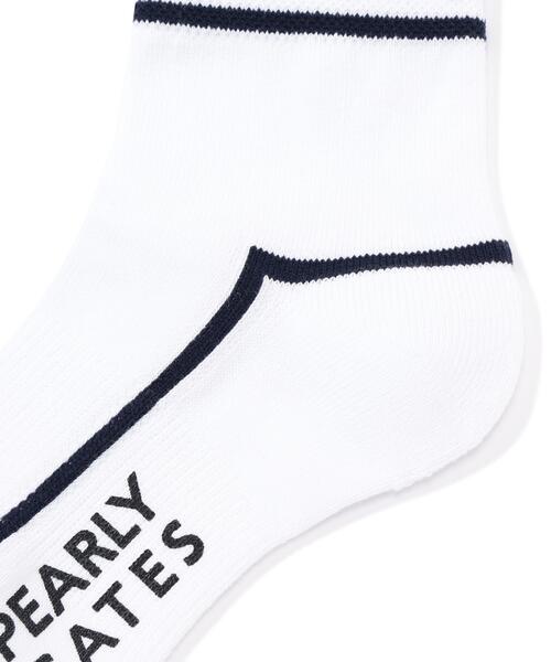 PEARLY GATES(パーリーゲイツ)の「【PEARLY GATES】パイピングショートSOX(ソックス/靴下・メンズ・ホワイト/レッド/ネイビー・FREE)」の5枚目の写真