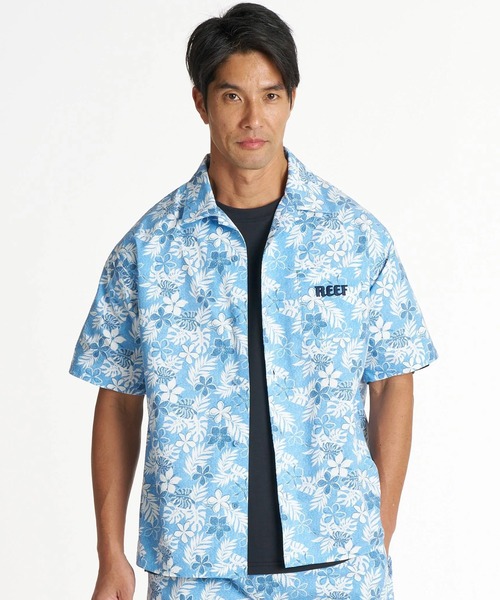 REEF（リーフ）の「REEF/リーフ 半袖 シャツ UVカット 抗菌防臭 ストレッチ 塩素対応 水陸両用 セットアップ対応 ELY262601T（シャツ/ブラウス・メンズ・ブルー/ネイビー・L/M）」の9枚目の写真