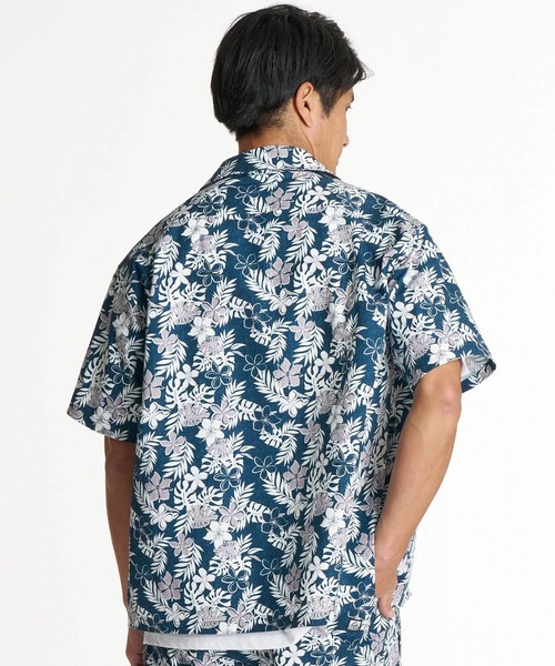 REEF（リーフ）の「REEF/リーフ 半袖 シャツ UVカット 抗菌防臭 ストレッチ 塩素対応 水陸両用 セットアップ対応 ELY262601T（シャツ/ブラウス・メンズ・ブルー/ネイビー・L/M）」の4枚目の写真