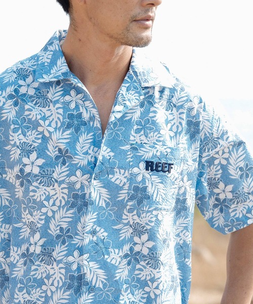 REEF（リーフ）の「REEF/リーフ 半袖 シャツ UVカット 抗菌防臭 ストレッチ 塩素対応 水陸両用 セットアップ対応 ELY262601T（シャツ/ブラウス・メンズ・ブルー/ネイビー・L/M）」の12枚目の写真