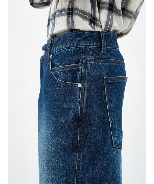 AFTERPRAY(アフタープレイ)の「ルナカーブドデニムジンウォッシュドインディゴ(デニムパンツ・メンズ・その他・SMALL/MEDIUM/LARGE)」の4枚目の写真