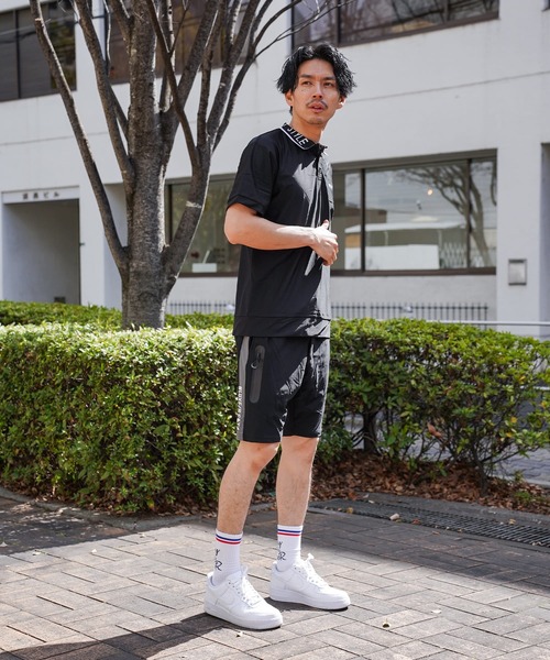 LUXE/R GOLF(ラグジュ ゴルフ)の「(RM)【LUXE/R GOLF】ストレッチ スムース ロゴ ポロシャツ(ポロシャツ・メンズ・ネイビー/チャコールグレー/ブラック/ホワイト・X-LARGE/LARGE/MEDIUM)」の13枚目の写真