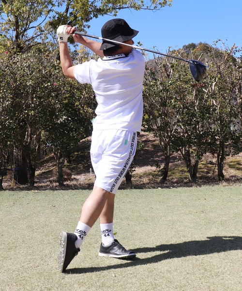 LUXE/R GOLF(ラグジュ ゴルフ)の「(RM)【LUXE/R GOLF】ストレッチ スムース ロゴ ポロシャツ(ポロシャツ・メンズ・ネイビー/チャコールグレー/ブラック/ホワイト・X-LARGE/LARGE/MEDIUM)」の14枚目の写真