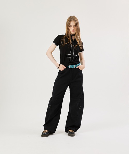 FTW(エフティダブリュー)の「CROSS STUDS POLO SHIRTS(ポロシャツ・レディース・ホワイト/レッド/ブラック・SMALL/MEDIUM/LARGE)」の15枚目の写真