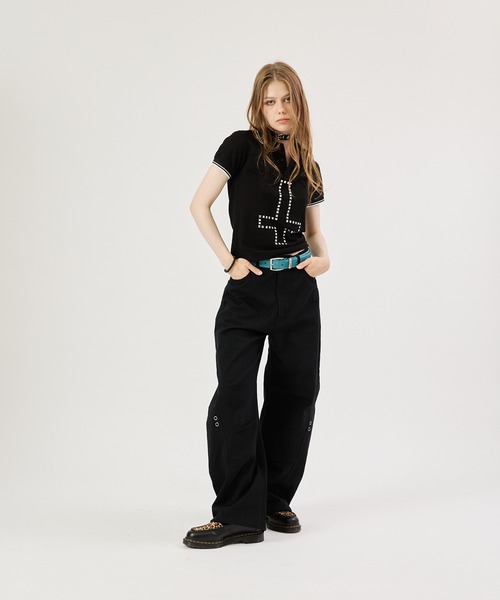 FTW(エフティダブリュー)の「CROSS STUDS POLO SHIRTS(ポロシャツ・レディース・ホワイト/レッド/ブラック・SMALL/MEDIUM/LARGE)」の20枚目の写真