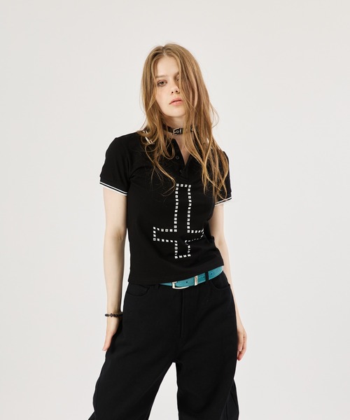 FTW(エフティダブリュー)の「CROSS STUDS POLO SHIRTS(ポロシャツ・レディース・ホワイト/レッド/ブラック・SMALL/MEDIUM/LARGE)」の12枚目の写真