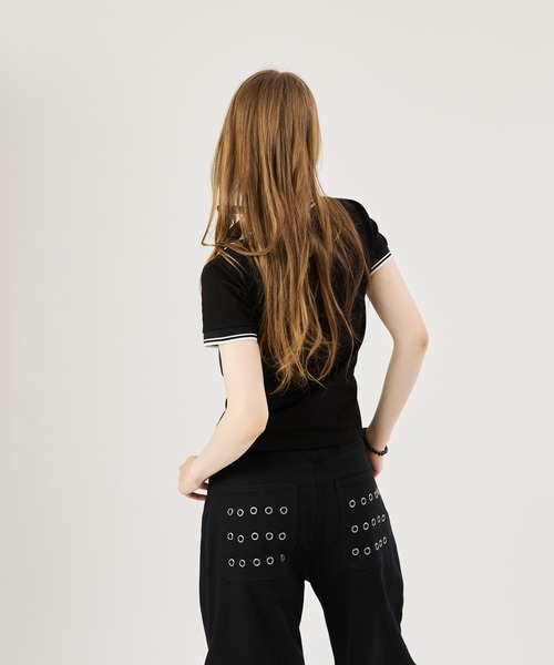 FTW(エフティダブリュー)の「CROSS STUDS POLO SHIRTS(ポロシャツ・レディース・ホワイト/レッド/ブラック・SMALL/MEDIUM/LARGE)」の14枚目の写真