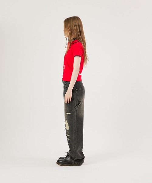 FTW(エフティダブリュー)の「CROSS STUDS POLO SHIRTS(ポロシャツ・レディース・ホワイト/レッド/ブラック・SMALL/MEDIUM/LARGE)」の9枚目の写真