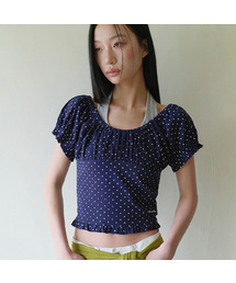 DOT PUFF T-SHIRT NAVY