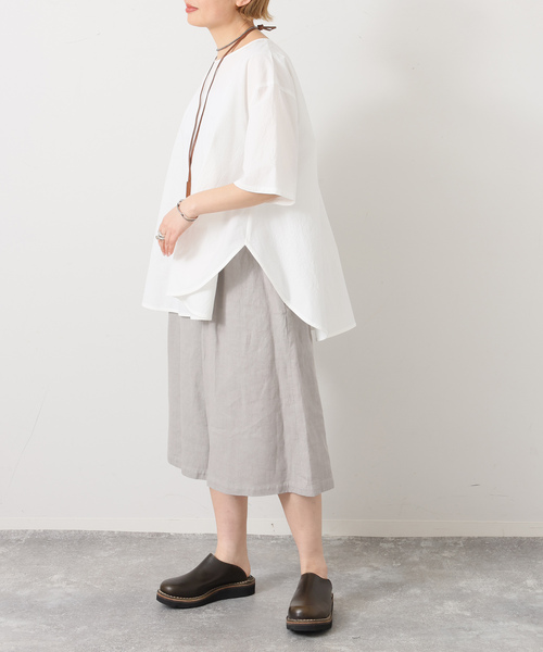 JOURNAL STANDARD LUXE（ジャーナルスタンダード　ラックス）の「リネンヘリンボン ハーフパンツ（その他パンツ・レディース・グレー/ブラウン・FREE）」の5枚目の写真