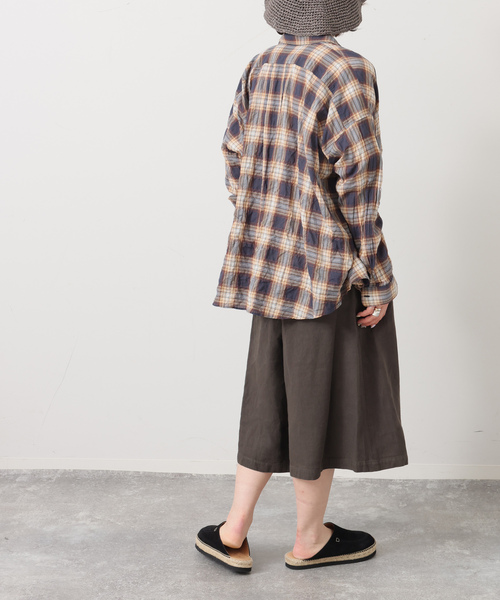 JOURNAL STANDARD LUXE（ジャーナルスタンダード　ラックス）の「リネンヘリンボン ハーフパンツ（その他パンツ・レディース・グレー/ブラウン・FREE）」の12枚目の写真