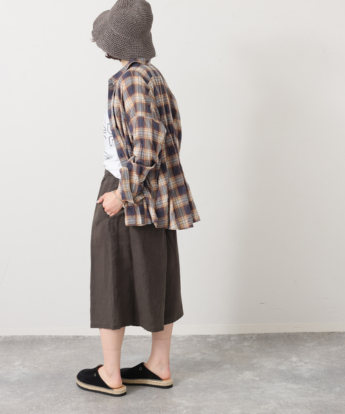 JOURNAL STANDARD LUXE（ジャーナルスタンダード　ラックス）の「リネンヘリンボン ハーフパンツ（その他パンツ・レディース・グレー/ブラウン・FREE）」の13枚目の写真