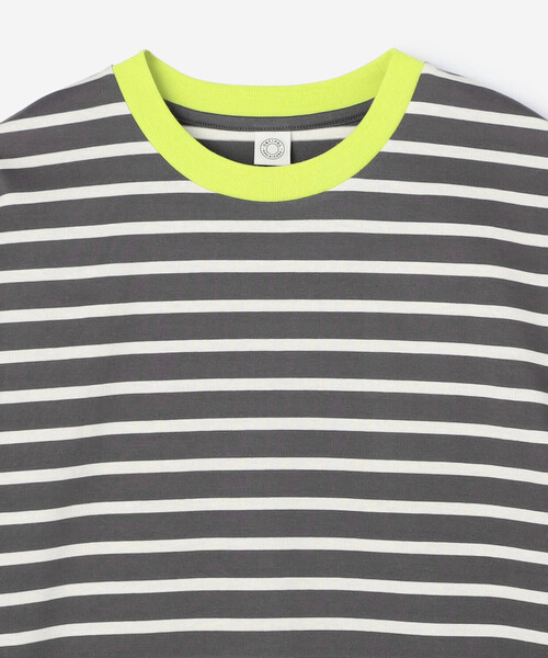 ORCIVAL（オーシバル）の「ORCIVAL | マーセライズ ワイドクルーネック 半袖 プルオーバー MEN（Tシャツ/カットソー・メンズ・ベージュ/ブラック系その他/ブラック系その他2/ブラック・4/5）」の14枚目の写真