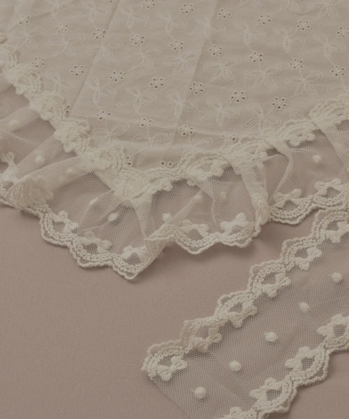 Mayree（メイリー）の「【resonance】コットンレース刺繍デザイン ドット フリル ラップスカート/付け裾【マルチウェイ】（その他トップス・レディース・ホワイト系2/ホワイト系1/ホワイト系4/ホワイト系3・FREE）」の12枚目の写真