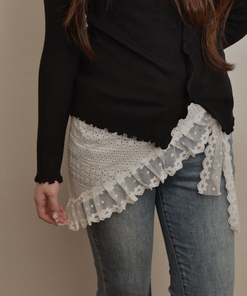 Mayree（メイリー）の「【resonance】コットンレース刺繍デザイン ドット フリル ラップスカート/付け裾【マルチウェイ】（その他トップス・レディース・ホワイト系2/ホワイト系1/ホワイト系4/ホワイト系3・FREE）」の22枚目の写真