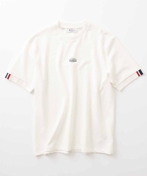 Ben Sherman(ベンシャーマン)の「ティップピケTシャツ(Tシャツ/カットソー・メンズ・ホワイト・MEDIUM/SMALL/LARGE/X-LARGE)」の1枚目の写真