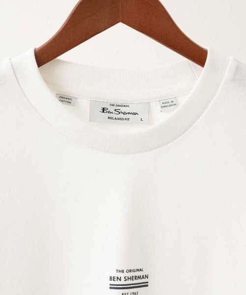 Ben Sherman(ベンシャーマン)の「ティップピケTシャツ(Tシャツ/カットソー・メンズ・ホワイト・MEDIUM/SMALL/LARGE/X-LARGE)」の6枚目の写真