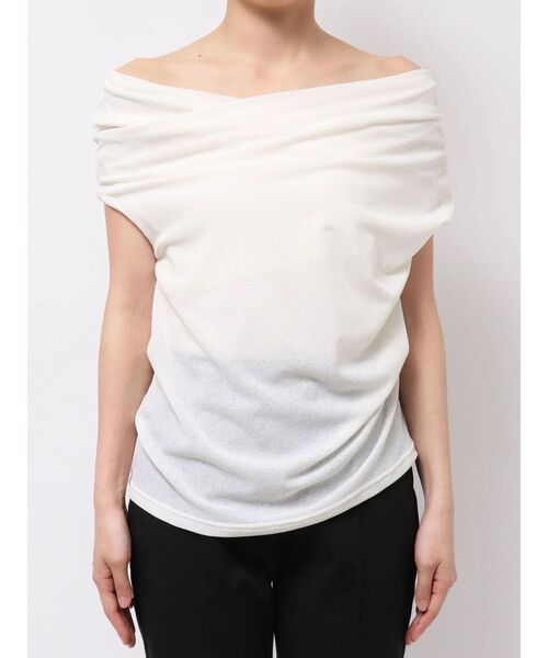 ELENDEEK（エレンディーク）の「OFF SHOULDER CS（Tシャツ/カットソー・レディース・ライム/ブラック/アイボリー・FREE）」の13枚目の写真