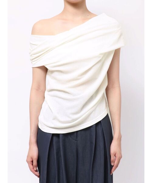 ELENDEEK（エレンディーク）の「OFF SHOULDER CS（Tシャツ/カットソー・レディース・ライム/ブラック/アイボリー・FREE）」の12枚目の写真