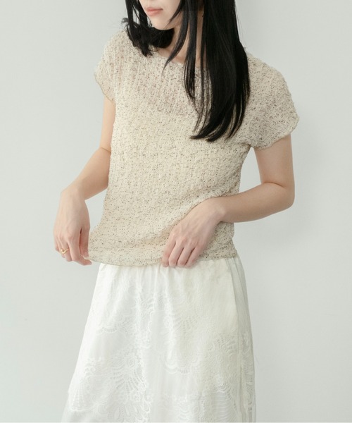 on:nue（オンニュ）の「【on:nue】[お気に入り登録数3,600突破！][着用動画あり！] アソートコンパクトシャーリングカットソー /2026 SS COLLECTION（Tシャツ/カットソー・レディース・アイボリー/ブラック/ブラック系その他/ホワイト系その他/レッド・FREE）」の8枚目の写真
