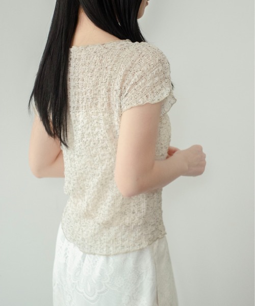 on:nue（オンニュ）の「【on:nue】[お気に入り登録数3,600突破！][着用動画あり！] アソートコンパクトシャーリングカットソー /2026 SS COLLECTION（Tシャツ/カットソー・レディース・アイボリー/ブラック/ブラック系その他/ホワイト系その他/レッド・FREE）」の9枚目の写真