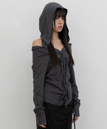 FLAREUP（フレアアップ）の「【FLAREUP】Braided Cardigan  / 【フレアアップ】フード付きカーディガン（カーディガン/ボレロ）」