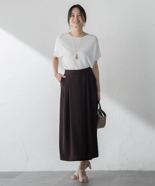 LAUTREAMONT(ロートレアモン)の「【涼・美・楽】スカンツ(その他パンツ・レディース・ブラウン/ベージュ/ダークネイビー・9号/7号)」の6枚目の写真