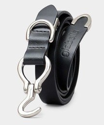 glabella（グラベラ）の「本革(牛革)フックバックル ナロー レザーロングベルト 中間フリー金具付き(カット調節可能)（ベルト）」