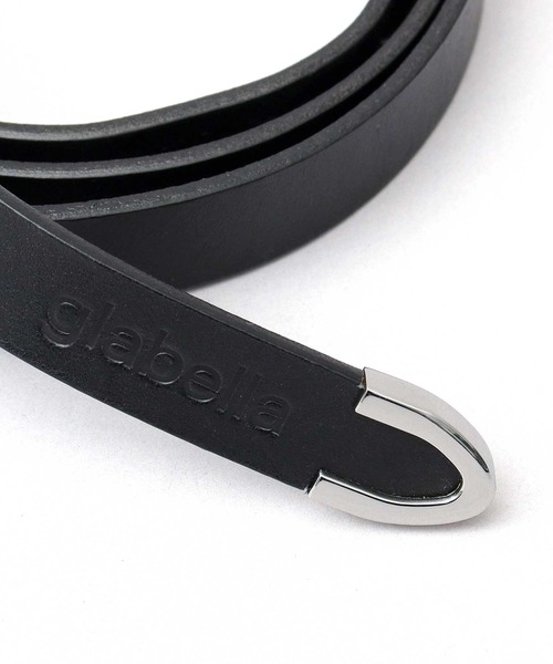 glabella(グラベラ)の「本革(牛革)フックバックル ナロー レザーロングベルト 中間フリー金具付き(カット調節可能)(ベルト・メンズ・ブラック・FREE)」の7枚目の写真