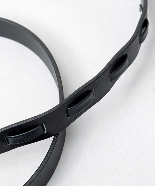 glabella(グラベラ)の「本革(牛革)フックバックル ナロー レザーロングベルト 中間フリー金具付き(カット調節可能)(ベルト・メンズ・ブラック・FREE)」の9枚目の写真