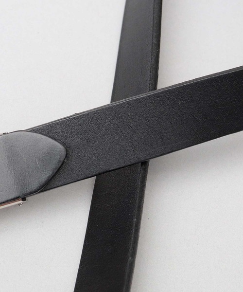 glabella(グラベラ)の「本革(牛革)フックバックル ナロー レザーロングベルト 中間フリー金具付き(カット調節可能)(ベルト・メンズ・ブラック・FREE)」の11枚目の写真
