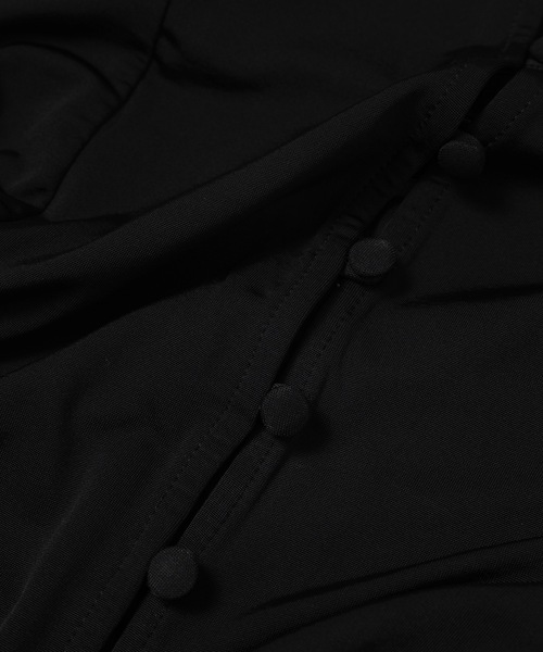 GANNI(ガニー)の「Shiny Jersey Long Sleeve Tie Blouse(シャツ/ブラウス・レディース・ブラック・38/36)」の4枚目の写真