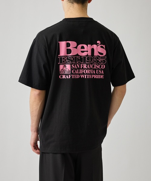 BEN DAVIS(ベンデイビス)の「【BENDAVIS別注】ロゴバックプリントTシャツ(Tシャツ/カットソー・メンズ・ホワイト/ブラック/ネイビー・L/M/LL)」の1枚目の写真