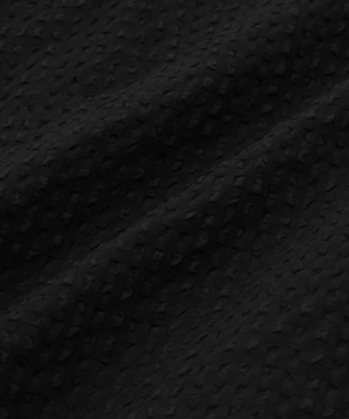 NAVY(ネイビー)の「【SARARI /サラリ】接触冷感 サッカーチェック ギャザー ペプラム ジレ(その他アウター・レディース・ブラック/チャコールグレー・FREE)」の7枚目の写真